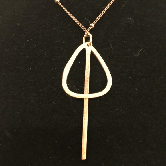 Brass Drop Necklace - Picture 2 of 5